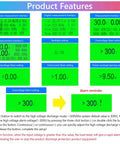 Beefy Electronic Load Tester USB Power Test Rig 150W 200V 20A interface and warning settings screen