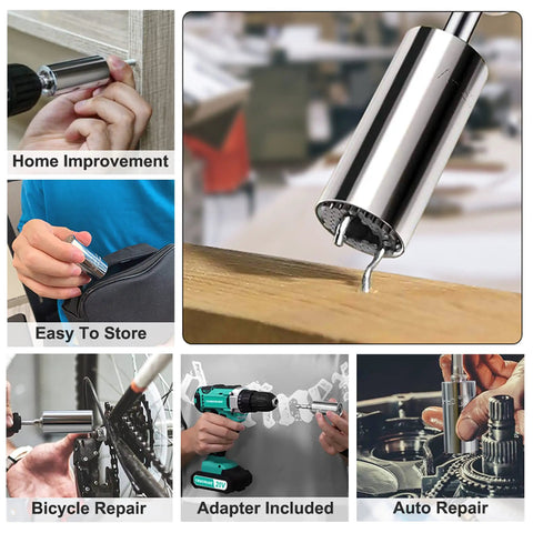 Universal Socket Tool Gift Set For Men Stocking Stuffers And Dad Gifts Perfect For DIY Fans And Dope Gadget Geeks White Elephant Friendly Christmas Gift For Him Boyfriend Husband shown in various uses like bike and auto repair.