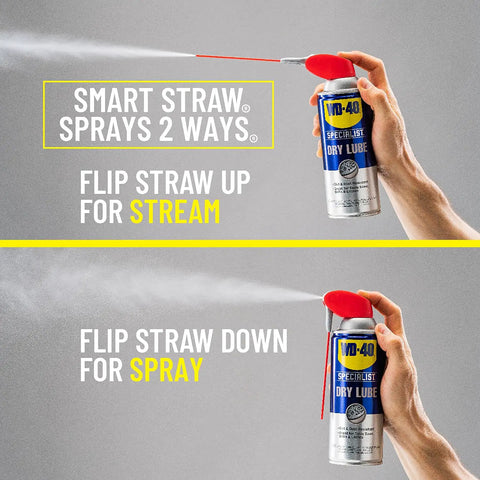 Go-To Dry Lube For Locks, Machinery And Tools With Heavy-Duty Strength, 12.1 Oz Can, smart straw sprays two ways demonstration