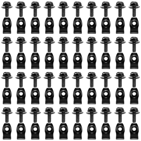 40 Pairs U Clip Nuts And Bolts Set With Mounting Screws For Sheet Metal Panel Assembly Quick Install Fasteners Kit