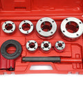 BSTP Ratchet Pipe Threader Kit Set Three Eighths Inch To Two Inches Manual Pipe Threading Tool With Seven Size Options in red case