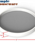 12 Inch Lazy Susan Spice Organizer Rotating Tray Set 5 Pack Non Slip Rimmed Edge No Tools Needed Easy Grab-And-Go tray