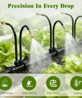 Automatic Drip Irrigation Kit For Garden And Yard Three Eighths Inch Tubing DIY Lawn Greenhouse System With Adjustable 360 Degree Copper Spray Nozzles Ideal For Raised Beds Pots And More 20ft in use over greens.
