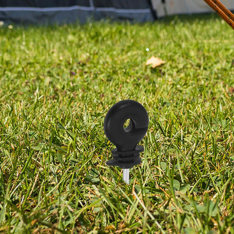 Electric Fence Insulators For Wood Posts With Socket Tool 51Pcs Insulated Fence Hardware Clips, black PP insulator in grass