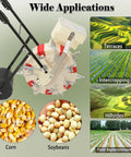 Manual Seeder With Seven Nozzles Hand Push Garden Seeder Roller Seed Spreader applications and crop examples
