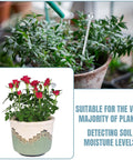 14 Inch Stainless Steel Soil Sampler Probe in plant pot for moisture level detection with moisture meter compatibility.