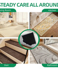 8 Pack Non Slip Rug Pads With Double Sided Adhesive Extra Thick 2Mm Grid Grip Rug Underlay for various floor types