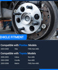 Two Pack Rear Wheel Bearing And Hub Assembly For 2003 2008 Toyota Corolla Matrix Pontiac Vibe Celica 2000 2005 5 Lug Non ABS FWD Direct Fit Replacement installed