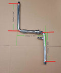 One Piece Chrome Crankarm Set For Wide Bike Crank To Crank Assembly Kit 1pc With 165mm Arm And 150mm Spacing, Half Inch Pedal Threads