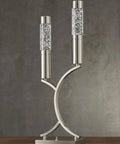 Two Cylinder Water Drop Dancing Night Lights in Satin Nickel Finish ultra modern mood lamp with warm white glow