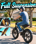 Electric Fat Tire Bike For Adults With 1500W Peak Brushless Motor 80 Mile Range Removable 48V 15Ah Battery 20 Inch Wheels