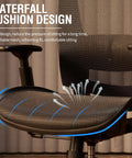Ergonomic Mesh Office Chair With Adjustable Lumbar Support And Armrests Ultra Comfy Desk Chair waterfall cushion design