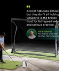 Elite Golf Net With LoftGuard Canopy And Steel Frame 8 By 8 Foot Practice Hitting Net For Indoor And Outdoor Use Built For High Launch Shots Wedge Gapping And Consistency