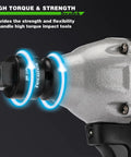 High torque impact tool connector showcasing strength for Rock Hard 10 Piece 1/2 Inch Drive Pipe Plug Socket Set.
