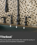 Hanover Kitchen Sink Faucet With Pull Down Sprayer And Soap Dispenser, Tuscan Bronze, high-arc design and four-hole installation
