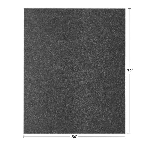 Heavy Duty Pro Grade Moving Blankets Textile Skins 54x72 Inches Pads 1.66 Lbs Each Pack Of 24 Gray, shown flat with dimensions.