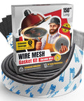 Image of Fiberglass Gasket Replacement Kit For Kamado Joe Classic And Big Green Egg, 150 Inch Wire Mesh Gasket Set packaging.
