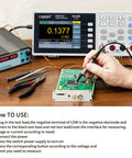 Testing circuit board with Portable Digital Multimeter With Three Point Five Inch TFT LCD Backlit Screen 55000 Counts True RMS