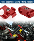 Heavy Duty AN4 Hose Separator Clamps Red Aluminum Alloy Pipe Tube Line Adapter Bracket 4 Pack Universal Car Brake Fuel Line Holders