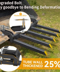 Clamp On Debris Forks For 48 Inch Bucket, 2500 Lbs Heavy Duty Fork Attachments For Skid Steer And Tractor Loader with upgraded bolts