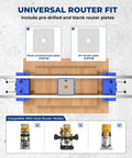 58 Inch Router Sled For Flattening Wood Slabs And Table Tops, Height Adjustable 5.5 Inches, Pro Grade Heavy-Duty Planer Sled display