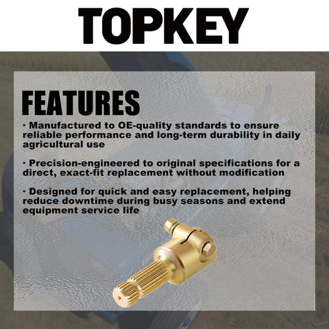Heavy Duty Pinch Bolt PTO Adapter Reducer Swaps 1-3/4 20 Spline Female Down To 1-3/8 21 Spline Male side view with rugged gold finish.