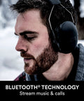 Person wearing Wireless Hearing Protector With Bluetooth, Gel Cushions, NRR 23 dB, Dope Sound From High Fidelity Speakers And Built In Microphone
