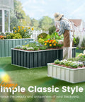 Galvanized Raised Garden Bed With Two Easy Installation Options For DIY Enthusiasts, Measures 101 By 36 By 18 Inches, Heightened Planter Box For Deep Rooted Vegetables And Flowers, Outdoor Use In Dark Grey