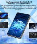 All In One Portable MP3 Player With Bluetooth And WiFi, 144GB Storage, 4 Inch Full Color Touch Screen showing connectivity options