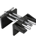 Heavy Duty Cast Iron Woodworker Vise, 6.5 Inch Bench Clamp, Powder Coated Grip Fixture, side view showcasing durable build and clamp design.
