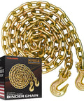 Beefy Grade 70 Binder Chain With Clevis Grab Hooks Five Sixteenth Inch By Sixteen Foot Heavy Duty Tie Down For Flatbed Hauling And Rigging 4700 Pound Safe Working Load with chain and box