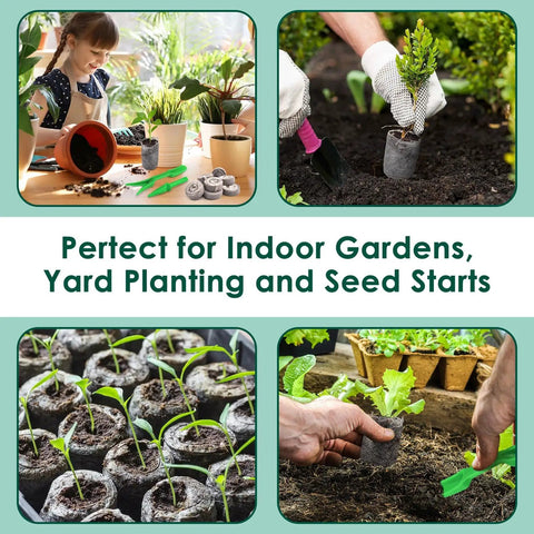 Peat Pellet Seed Starter Pods 100 Pcs 30mm Germination Soil Blocks For Seedlings Herbs Vegetables Flowers Garden Start Kit With Nutrient Rich Coconut Fiber Mix