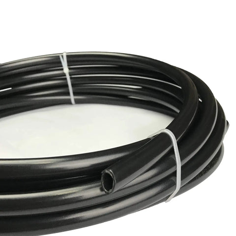Coiled 5/16 Inch ID Nylon Tubing 3/8 OD Black 10 Feet Heavy Duty Pneumatic Tube For Fuel Lines Air Brake Systems And Fluid Transfer