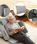 Cyanvine Electric Lifting Backrest For Bed With Remote Control, adjustable power recliner showing firm structure and soft pillow.