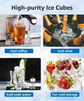 Various beverages and fruits with ice cubes from Opal Nugget Ice Maker Filter 4 Pack Replacement For GE Opal Ice Makers, NSF 42 And 372 Certified