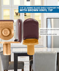 25 Pack Hella Sturdy L Shaped Cabinet Shelf Pins And Glass Support Brackets For Closet Storage Featuring Super Slick Vinyl Tipped Ends In A Sweet Antique Copper Finish For Flawless Diy Builds, showcasing brown vinyl tipped glass shelf support pegs.