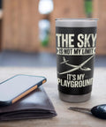 Stainless Steel Insulated Tumbler For Sailplane And Glider Pilots Keeps Cold Drinks On Towplanes And Ridge Soaring All Day