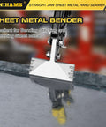 Pro Grade 3 Inch Sheet Metal Hand Seamer Tool for HVAC Pros and DIYers bending sheet metal with straight jaw bender