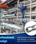1/2 inch stainless steel spring check valve in industrial setting, preventing fluid backflow and ensuring reliable operation in piping systems.