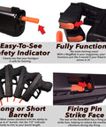 9mm Dry Fire Practice Tool For Any Handgun Universal Fit With 3 MagBlok Inserts No Tools Needed depicts safety indicator features