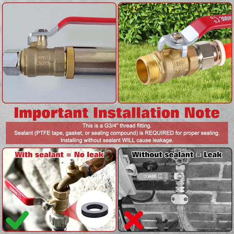 Beefy Heavy Duty Brass Ball Valve G Three Quarter Inch Male To Female Thread Pipe Fitting With Lever Shutoff Handle installation guide