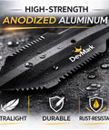 Ultralight Backpacking Trowel Shovel For Camping And Hiking, 27g Anodized Aluminum Digging Tool showing durability highlights