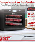 Premium Food Dehydrator With 10 Extra Large Stainless Steel Trays, 700 Watt Dryer For Beef Jerky Displaying Temperature and Timer