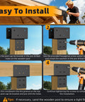 Stainless Steel Post To Beam Connector Bracket Set For Wood Posts 4x4 Actual 3.5 By 3.5 Inches 2 Pack Tie Bracket For Pergolas Gazebos Decks Porches Heavy Duty Black Secure Connection For Outdoor Structures installation process step by step.