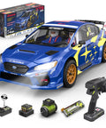 Beastly Brushless 1/10 RC Rally Car Ready To Run with 4WD Waterproof Electronics and Carbon Fiber Chassis in blue with components