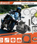 Motorcycle and Cylinder Piston Gasket Repair Kit for Honda Spree 50 NQ50 1984 1987 Replacement Parts Set in overlay