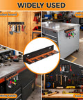 Air Tool Wall Mount Rack With Five Slots, Lockable Pneumatic Tool Holder for garage and shop tool organization on various surfaces