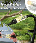 Outdoor Extension Cord 25 Ft Waterproof With Lighted Indicator And Cold Weatherproof To Minus 40 C Rugged 3 Prong in use.