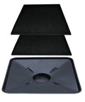 Universal Transmission Drain Pan Kit With No Spill Splash Pads includes two 22 inch pads and heavy duty plastic tray