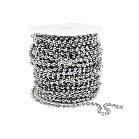 Stainless Steel Ball Chain Spool With 100 Feet of Beads Measuring Three Sixteenth Inch and 100 Clasps for DIY Projects